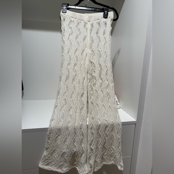 Zara Cream Wide Leg Pants - Picture 3 of 3